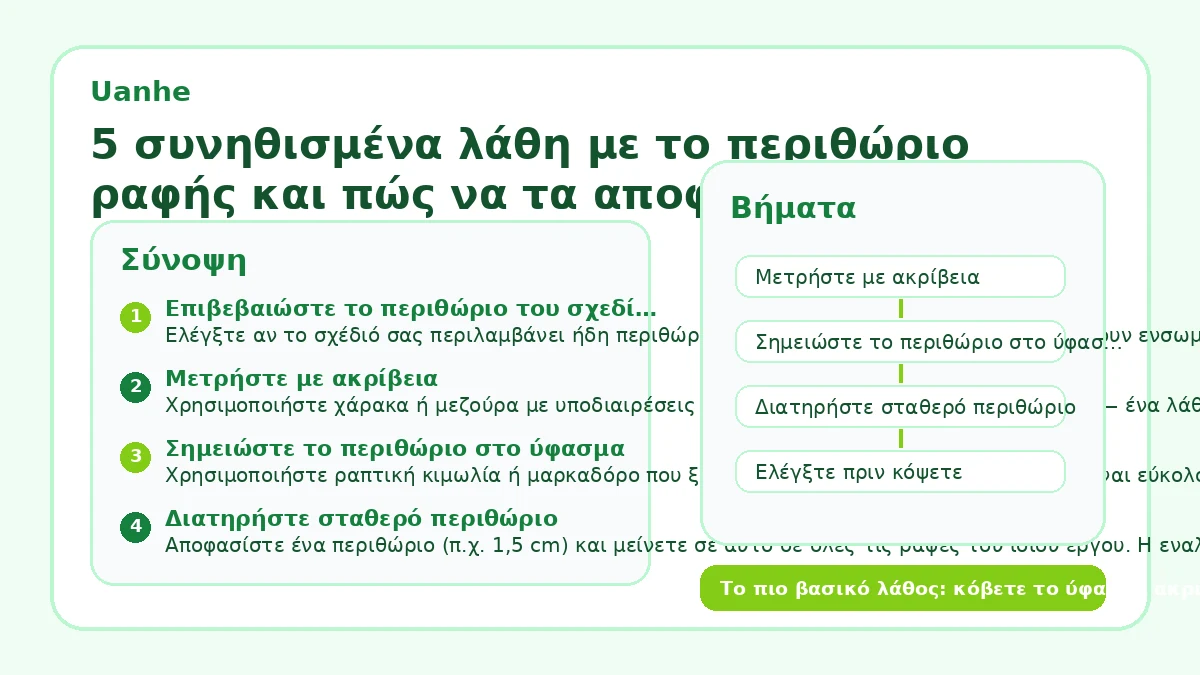 5 συνηθισμένα λάθη με το περιθώριο ραφής και πώς να τα αποφύγετε