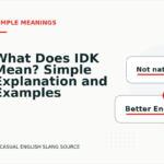 What Does IDK Mean? Simple Explanation and Examples