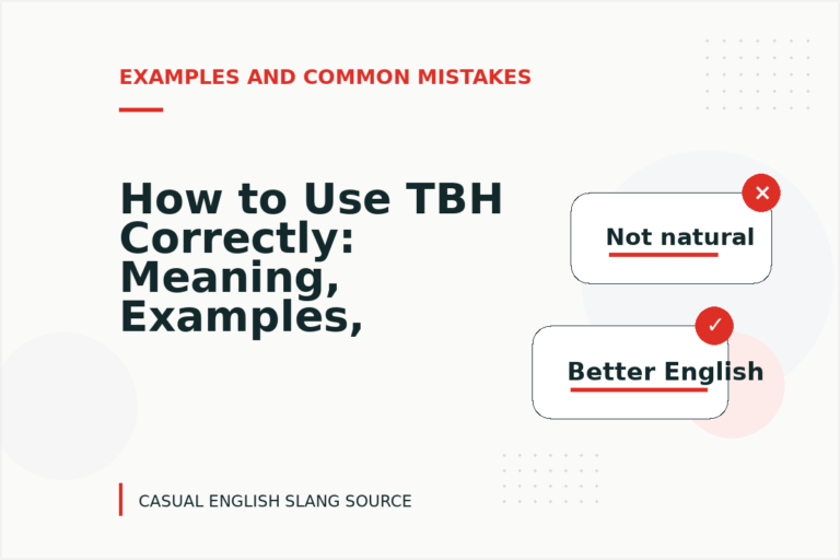 How to Use TBH Correctly: Meaning, Examples, and Mistakes